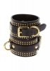 Kajdanki na nadgarstki Studded Wrist Cufs Set Black
